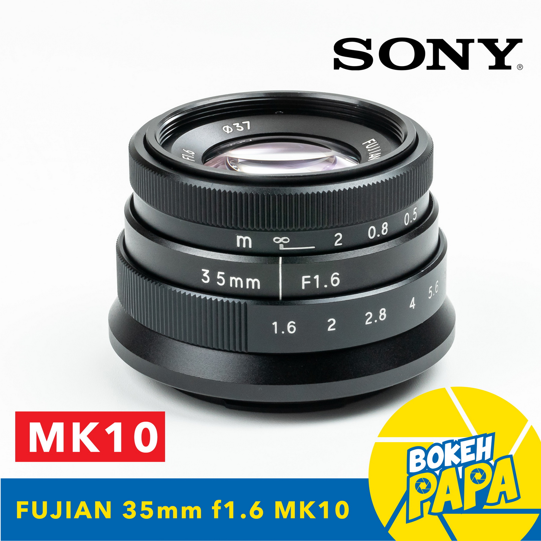 New Fujian X 35mm F1.6 Mark10 สำหรับใส่กล้อง Sony Mirrorless ได้ทุกรุ่น เลนส์หน้าชัดหลังเบลอ ( เลนส์มือหมุน ) ( เลนส์ละลายหลัง ) ( สำหรับ กล้อง โซนี่ ) ( 35 mm )