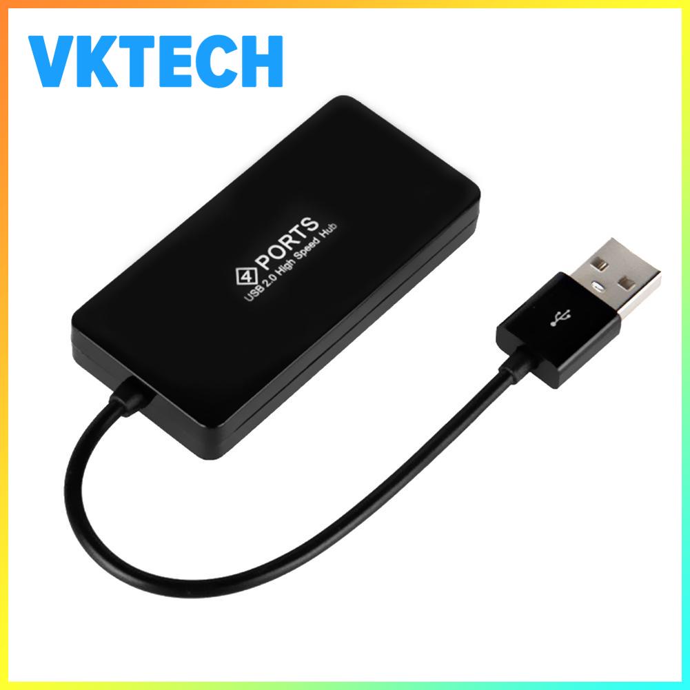 [Vktech] ความเร็วสูง 480 Mbps 4 พอร์ต USB 2.0 ฮับตัวแยกสายแปลงอะแดปเตอร์สำหรับแล็ปท็อปพีซีโน้ตบุ๊ค, กล้องดิจิตอลสแกนเนอร์ฯลฯ