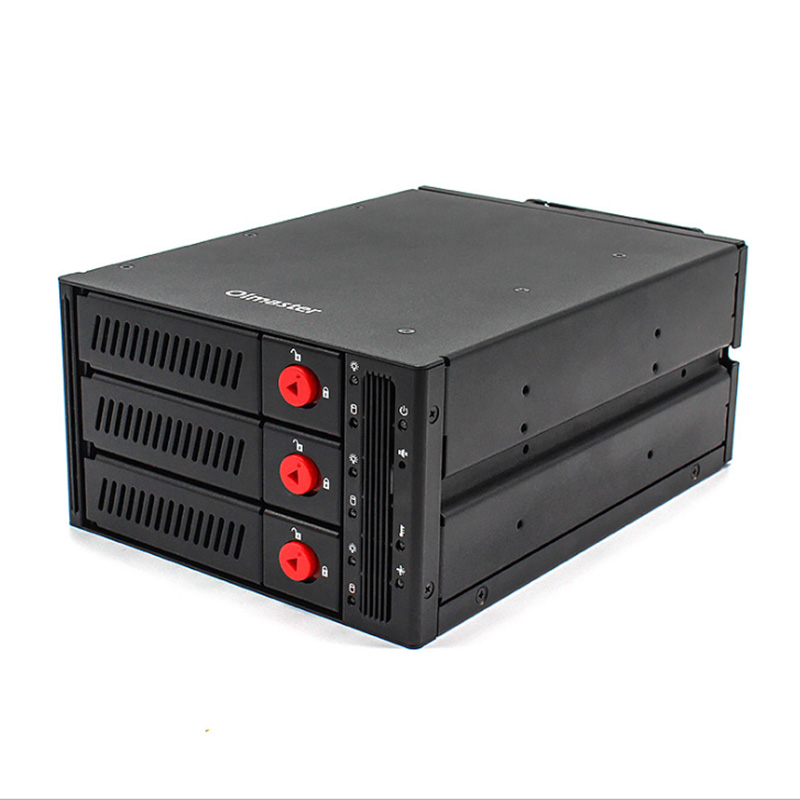 Almencla Dock 5.25inch to 3.5inch 2.5inch Drive Bay Hot Swap Backplane Cage Mobile Rack Trayless 