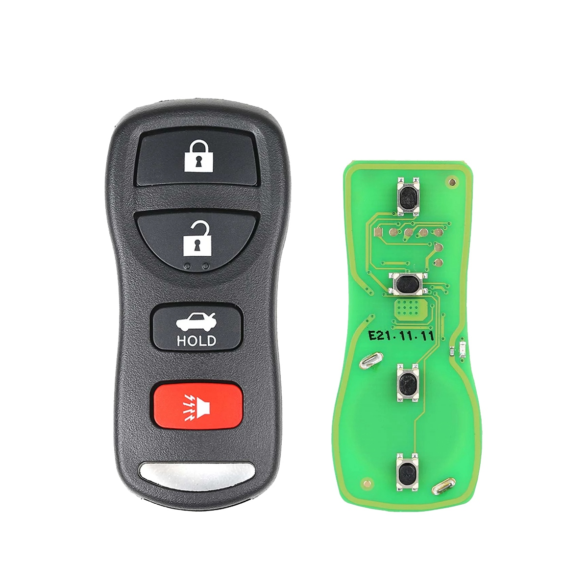 Universal Remote Key Wire Remote Key Car Remote Control Key Fob Flip Separate 4 Button for