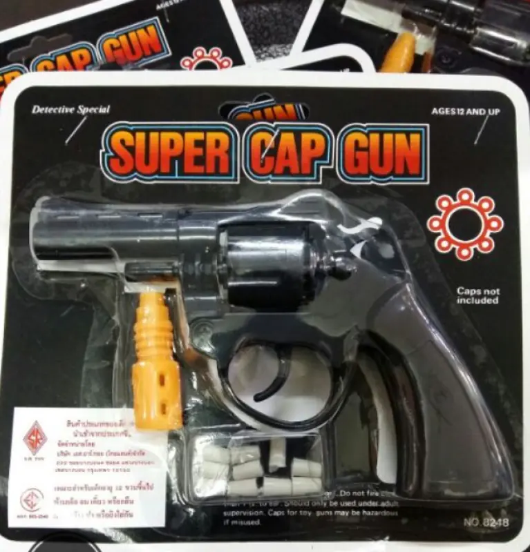 ภาพสินค้าปืนของเล่น ปืนแก๊ป 8 นัด สีดำ super cap gun รุ่น จากร้าน jpmstore บน Lazada ภาพที่ 1