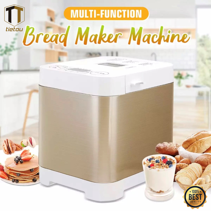 TTO  Automatic Multi-Function เครื่องผลิตขนมปัง 18 โปรแกรมเครื่องผลิตขนมปังจอแสดงผล LCD 450W Bake home Made