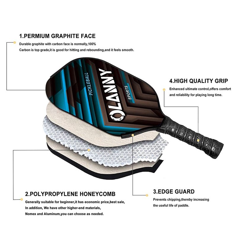 Pickleball Paddles Set, Pickleball Racket Including 2 Fiber Pickleball ...