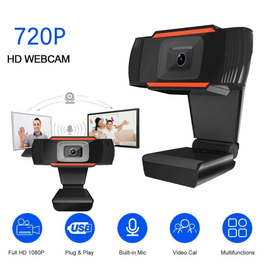 กล้องเว็ปแคม Webcam 720P กล้องเครือข่าย พร้อมไมค์ในตัว หลักสูตร ออนไลน์ กล้องคอมพิวเตอร์ การประชุมทางวิดีโอ เสียบUSBใช้งานได้ทันที Simpler
