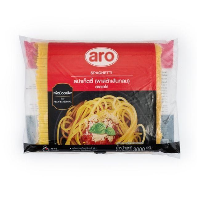 พิเศษที่สุด✅ 1ชุด เส้นสปาเก็ตตี้ ขนาด 3000กรัม/ถุง ตราเอโร่ Spaghetti aro Supermarket