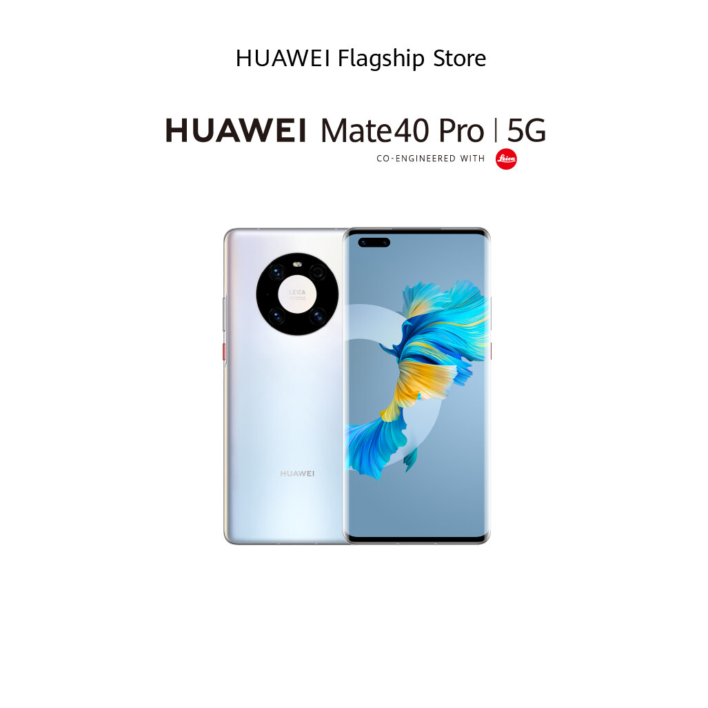 HUAWEI Mate 40 Pro มือถือ | 5G Kirin9000 ชาร์จไฟSuperCharge สแกนนิ้วมือ ระบบสแกนใบหน้า3Dface RAM 8GB+ROM 256GB ร้านค้าอย่างเป็นทางการ