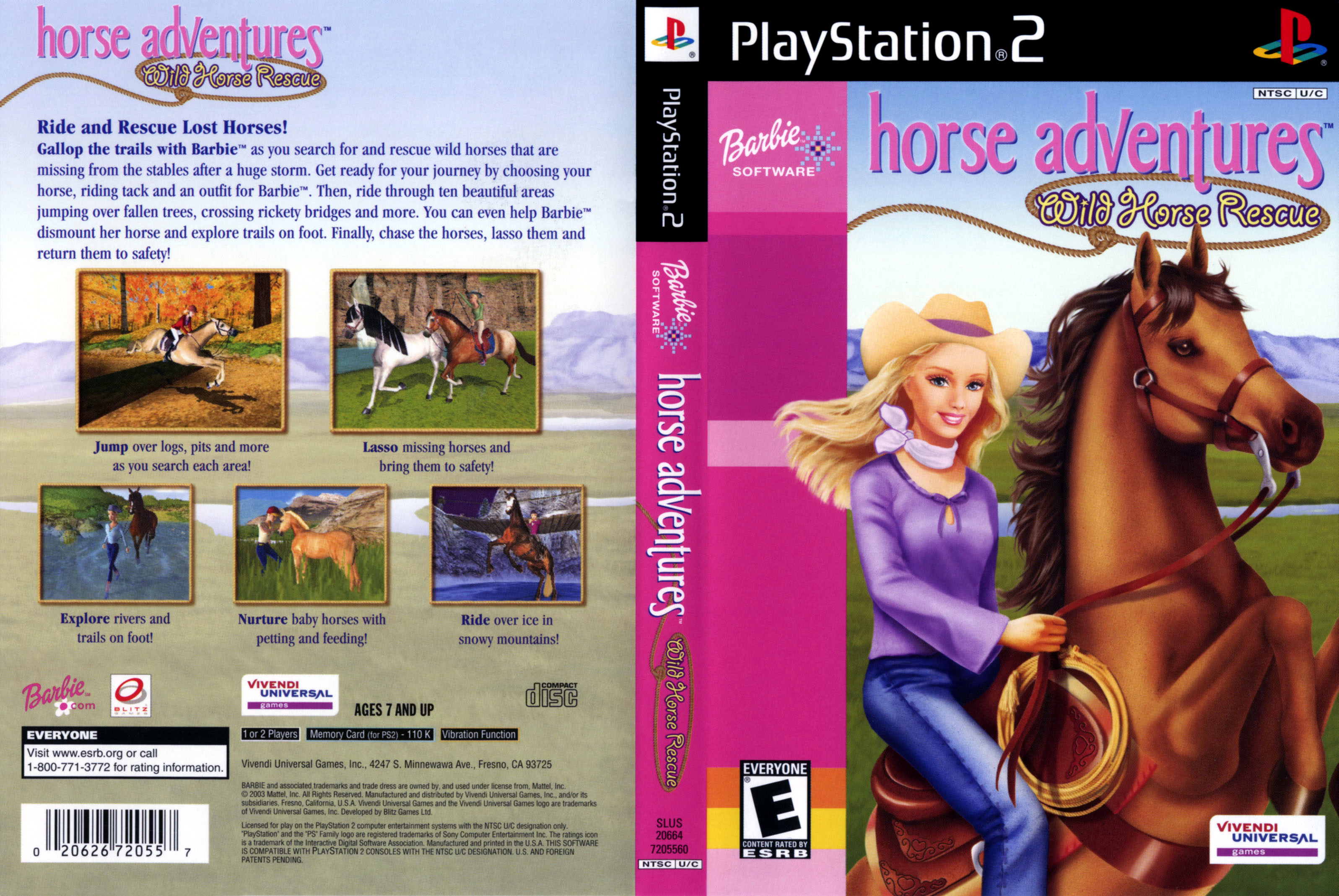 แผ่นเกมส์ PS2 Barbie Horse Adventures Wild Horse Rescue คุณภาพ ส่งไว