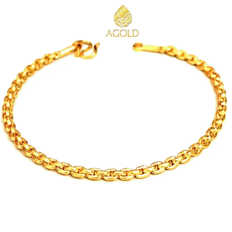 ภาพหน้าปกสินค้าAGOLD ทองคำแท้96.50% สร้อยข้อมือ ลายโซ่ คละแบบ น้ำหนัก ครึ่งสลึง (1.89 กรัม) ฟรีกล่องใส่เครื่องประดับ จากร้าน Korat Jewelry บน Lazada