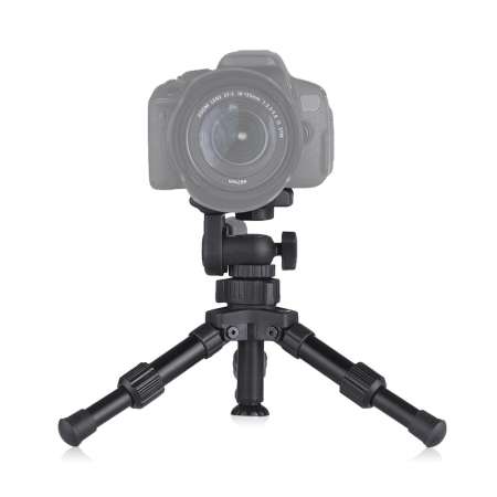 Portable Lightweight Tabletop Mini Tripod with Pan Tilt Head Max. Load 4.5kg for Nikon Canon Sony DSLR