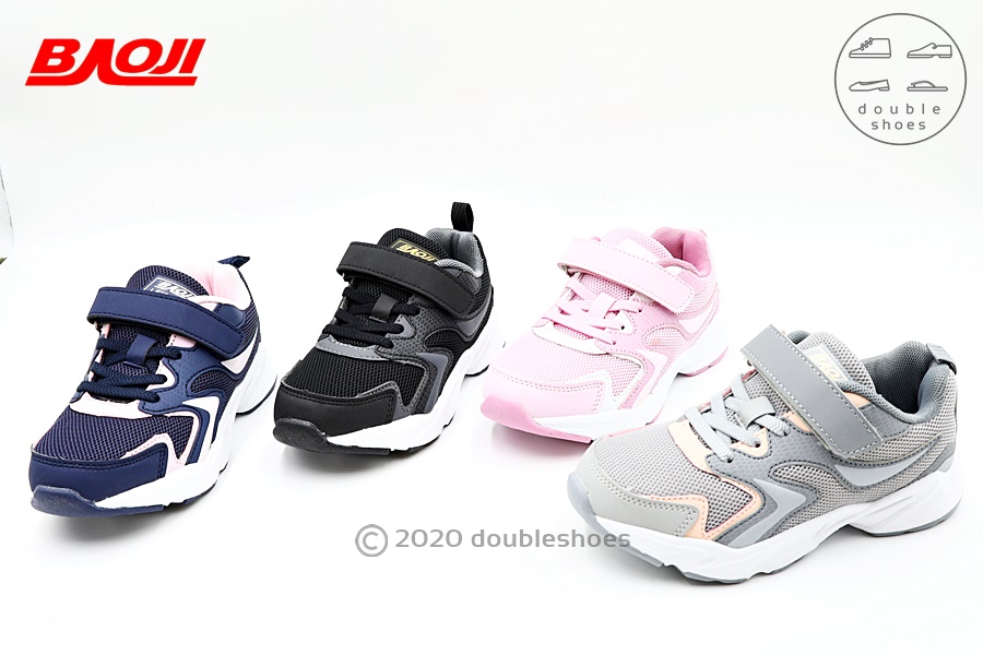 BAOJI ของแท้ 100% รองเท้าผ้าใบเด็ก รองเท้าวิ่ง รุ่น GH844 (ดำ/ น้ำเงิน/ เทา/ ชมพู) ไซส์ 31-36