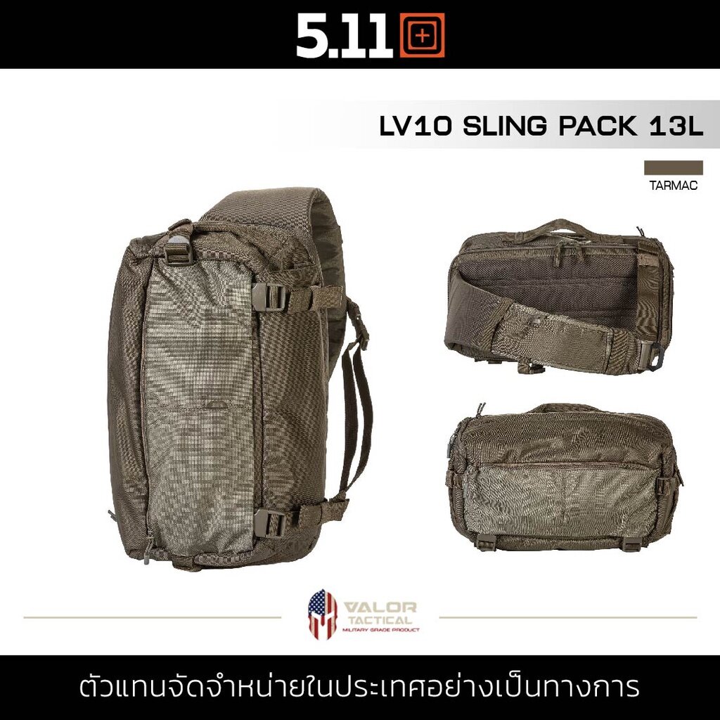 5.11 Tactical LV10 Sling Pack, 13L, Tarmac, 1 SZ