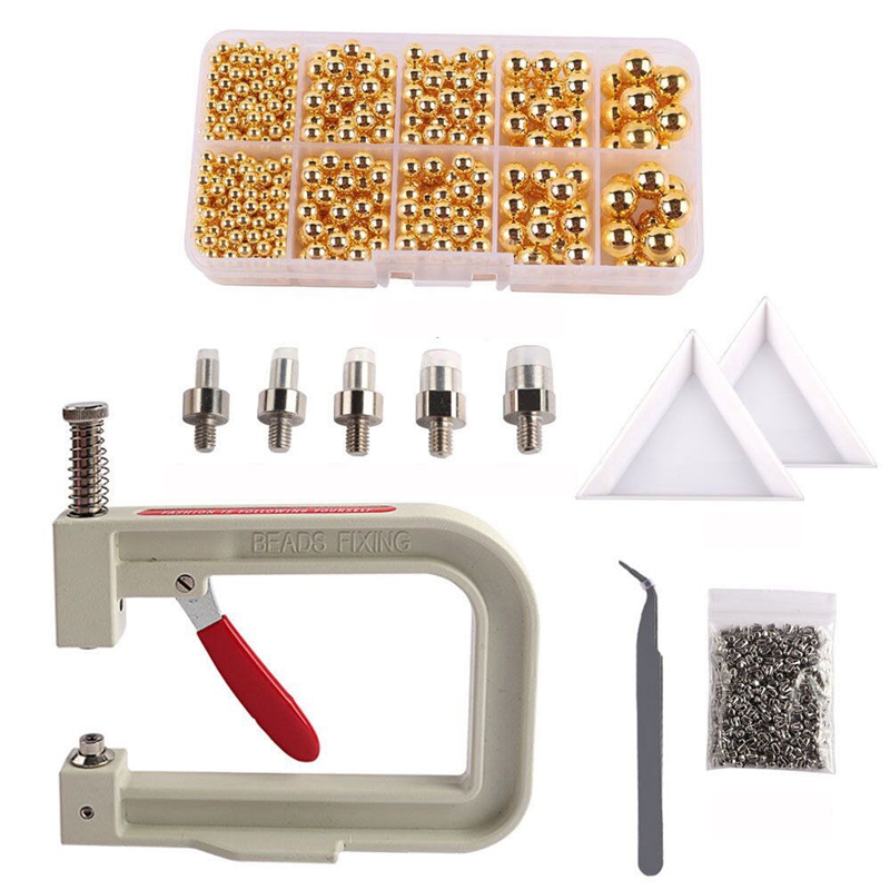 Pearl Setting Machine DIY Handmade Beads Hand Press Tool for Clothes Crafts Bead Rivet Fixing Machine