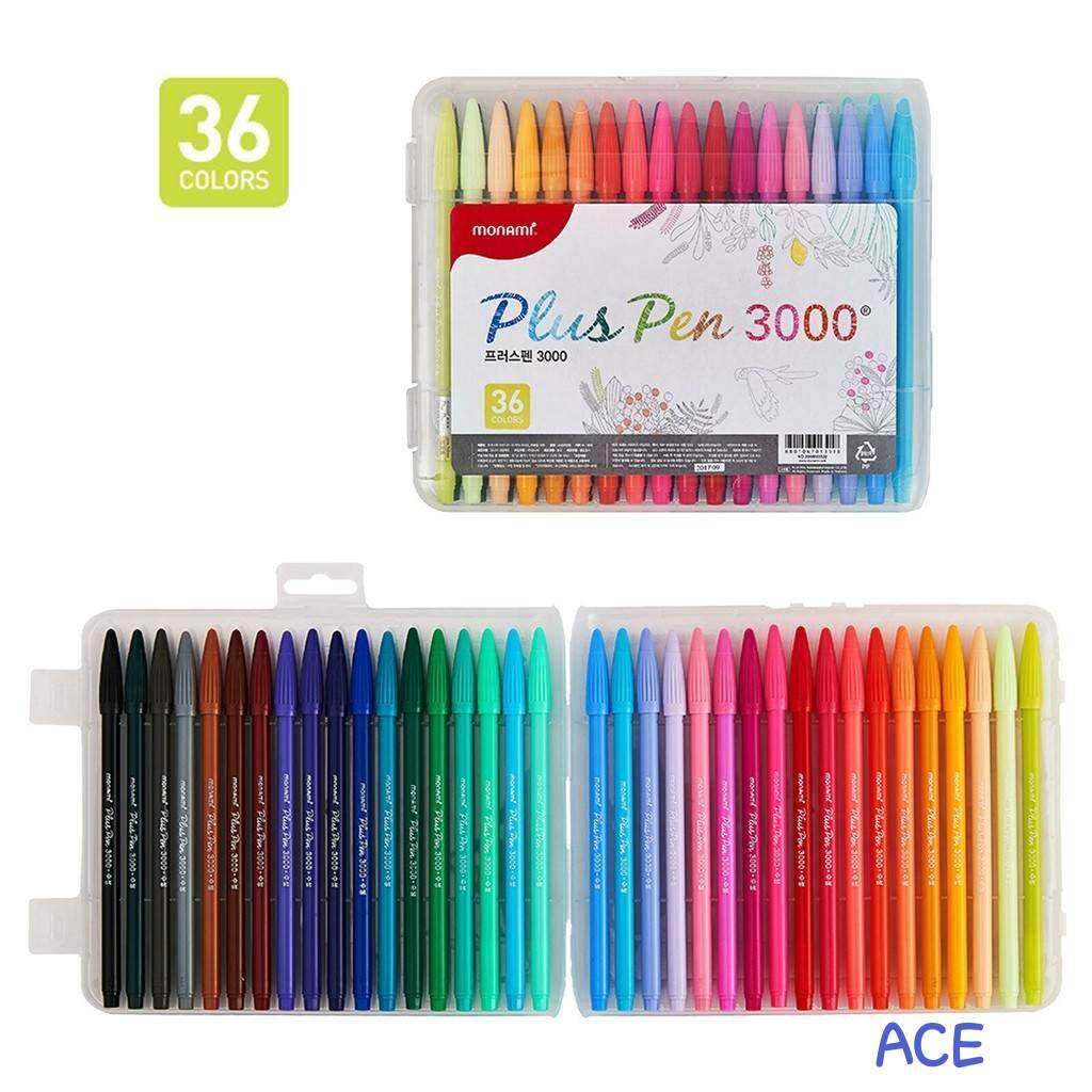 Monami Plus Pen 3000 ปากกาสีน้ำ  36 สี (แบบกล่อง)