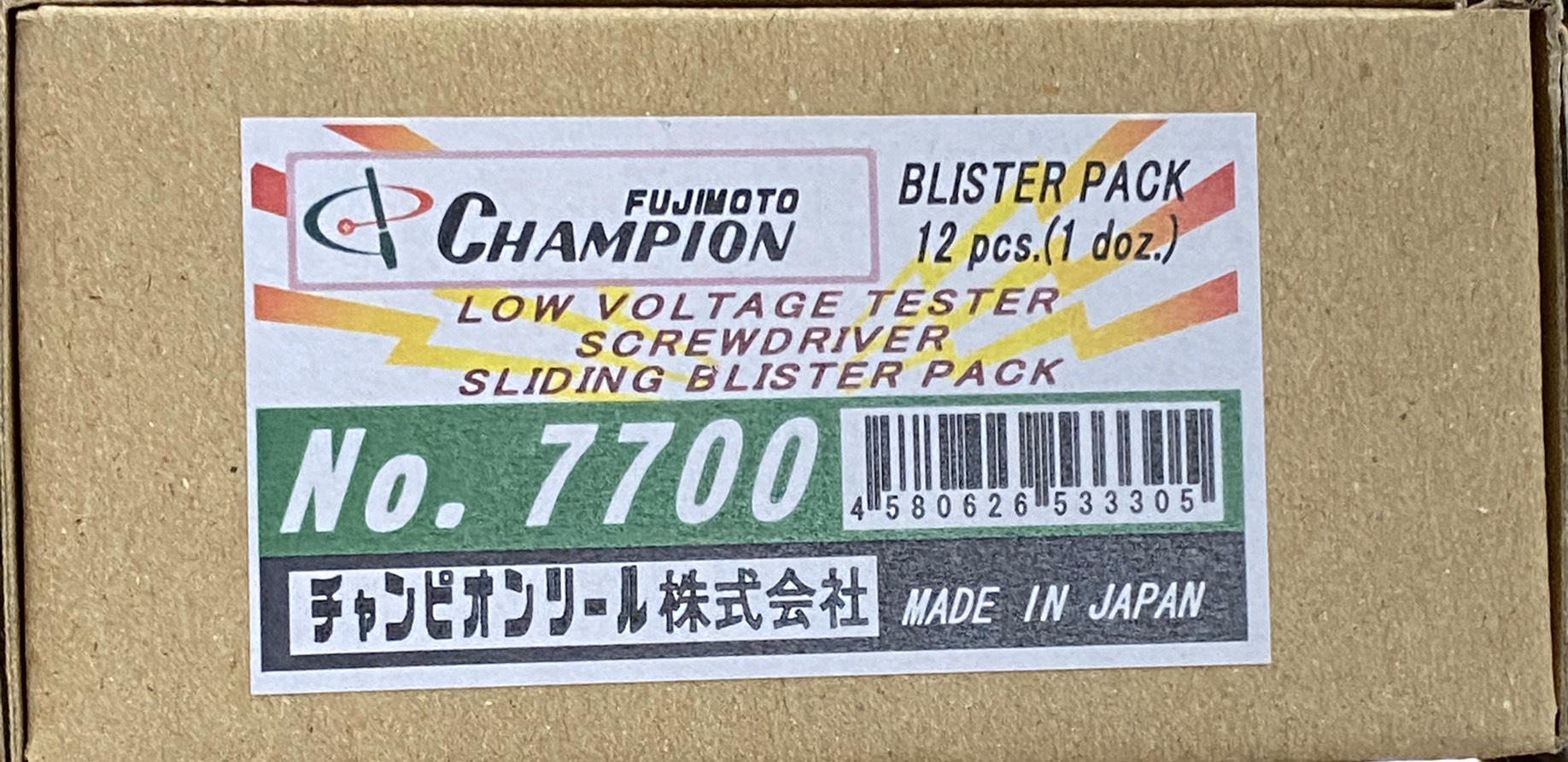 ไขควงเช็คไฟ CHAMPION NO.7700 ของญี่ปุ่น แท้100% กล่องละ 12อัน