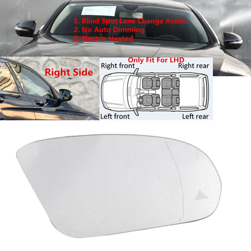 Side Wing Rearview Mirror Glass Blind Spot Heated for Mercedes-Benz C,E,S,GLC Class W205 W222 W213 X253 2013-2021