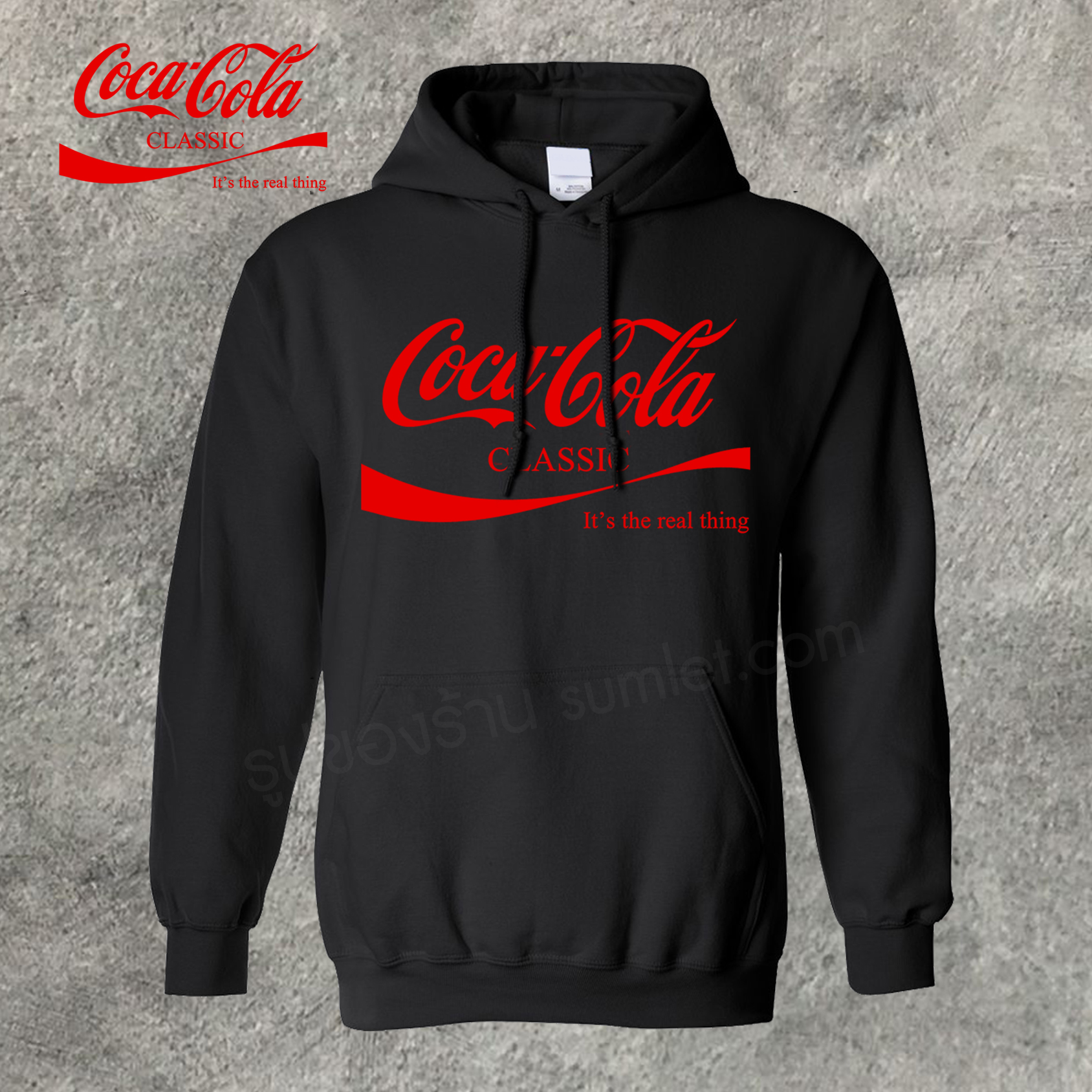 Jacket hood  โค้ก cocacola เสื้อหนาฮู้ดพร้อม กระเป๋าหน้า เกรด A เสื้อกันหนาว งานดีแน่นอน หนานุ่มใส่สบาย Hoodie