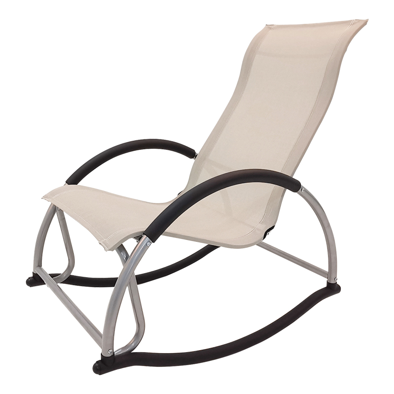 [โปรร้อนแรง!!] เก้าอี้โยก รุ่น S1106 ขนาด 59 x 115 x 95 ซม. สีเบจ | เก้าอี้โยก อุปกรณ์ภายนอกและตกแต่งสวน ราคาถูก