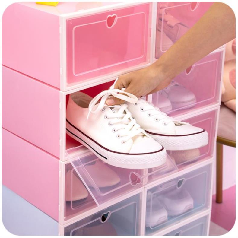 BRW กล่องใส่รองเท้า กล่องรองเท้าเปิดฝาหน้า กล่องรองเท้า กล่องเก็บรองเท้า กล่องจัดระเบียบรองเท้า กล่องรองเท้าพลาสติก