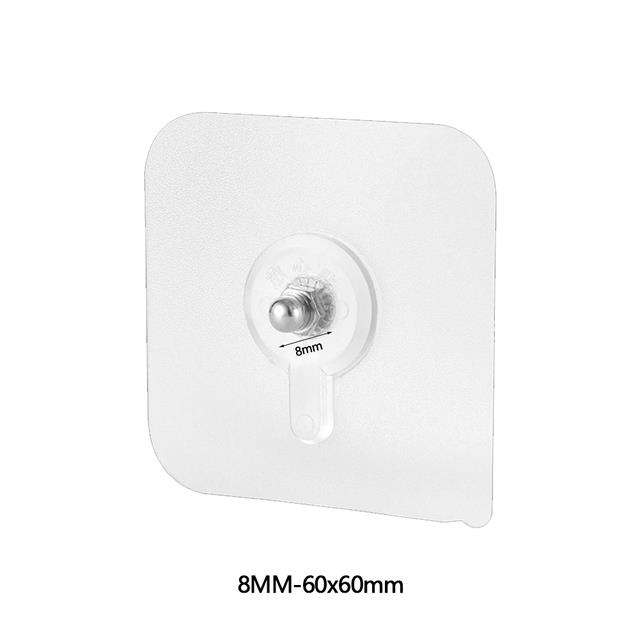 2pcs Strong Adhesive Seamless Sticky Wall Hook Nail Mounting Rack Screw