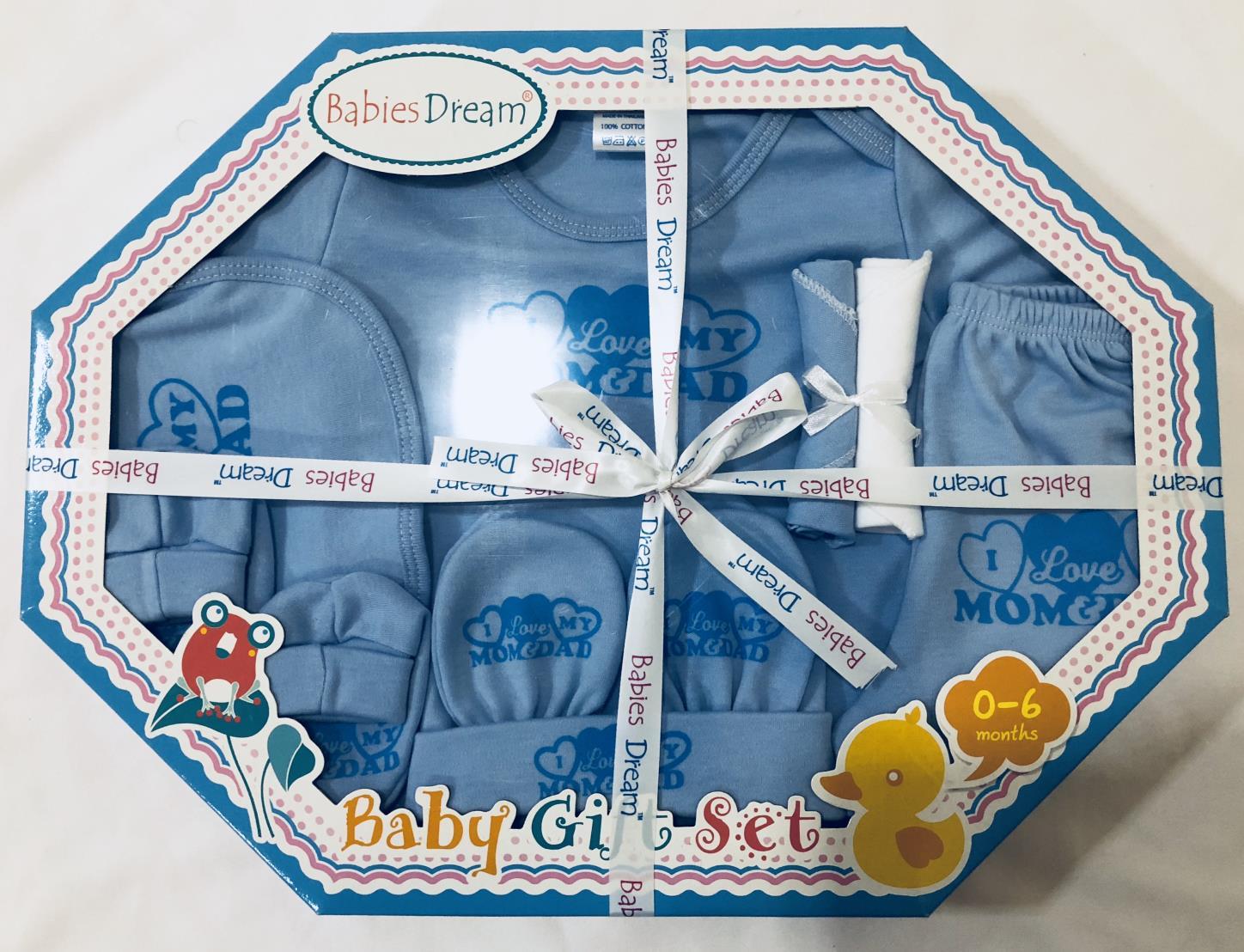 กิ๊ฟเชต BABIES DREAM ชุดของขวัญ สำหรับทารกแรกเกิด 8 ชิ้น ตั้งแต่ 0-6 เดือน