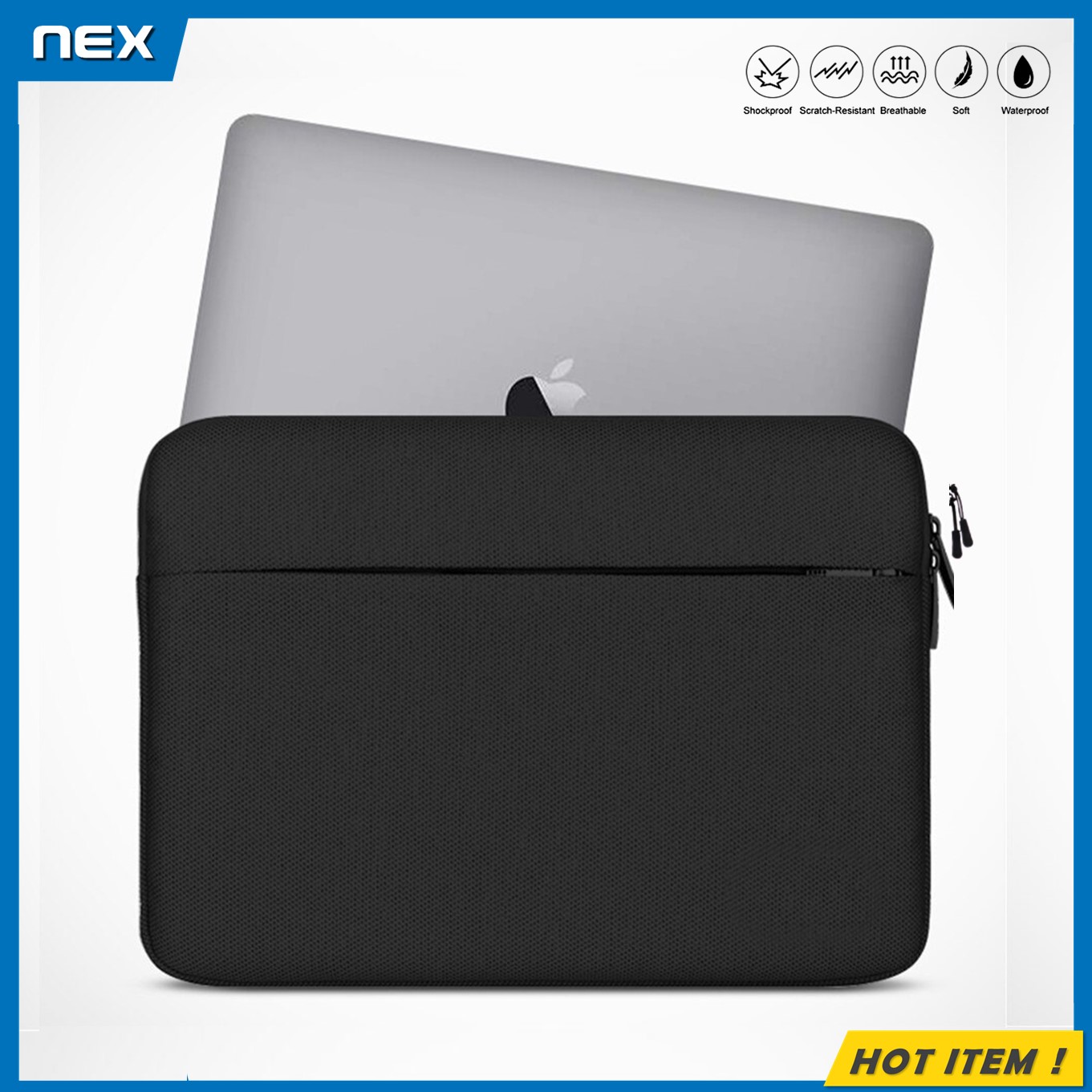 NEX เคสแล็ปท็อป 13.3 14 15.6 นิ้ว เคสMacbook Air Pro กระเป๋าโน๊ตบุ๊ค Soft Case ซองใส่โน๊ตบุ๊ค กันฝุ่น กันรอย กันกระแทก Laptop Bag Macbook Sleeve Case 13.3 14 15 15.6 inch