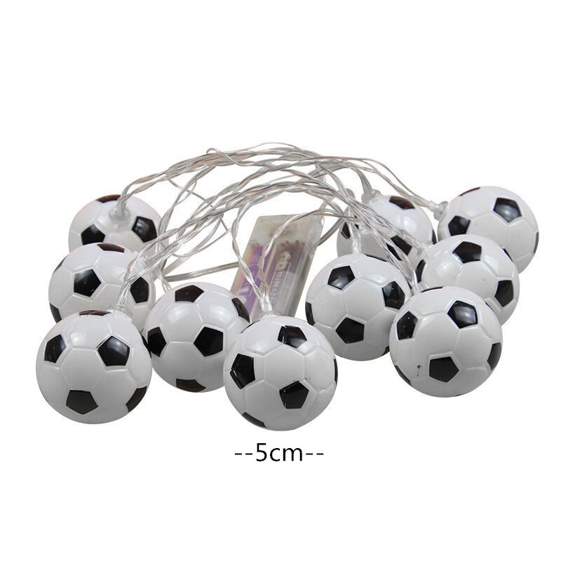 10 LEDs Football String Lights DIY Soccer accessories Atmosphere for