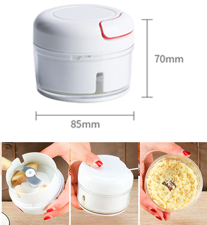 เครื่องบดกระเทียม Hand pull mini food chopper เครื่องมือปรุงอาหาร เครื่องเตรียมอาหาร ที่สับกระเทียม ด้วยการใช้มือดึง ขนาดกระทัดรัด