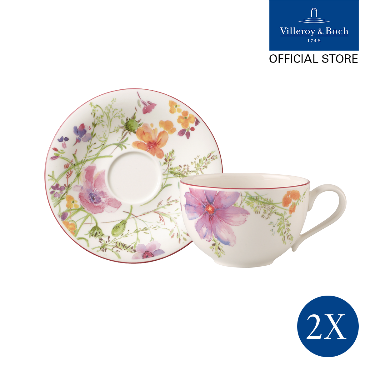 [SET] Villeroy & Boch - Mariefleur coffee gift set for 2 (coffee cup ...