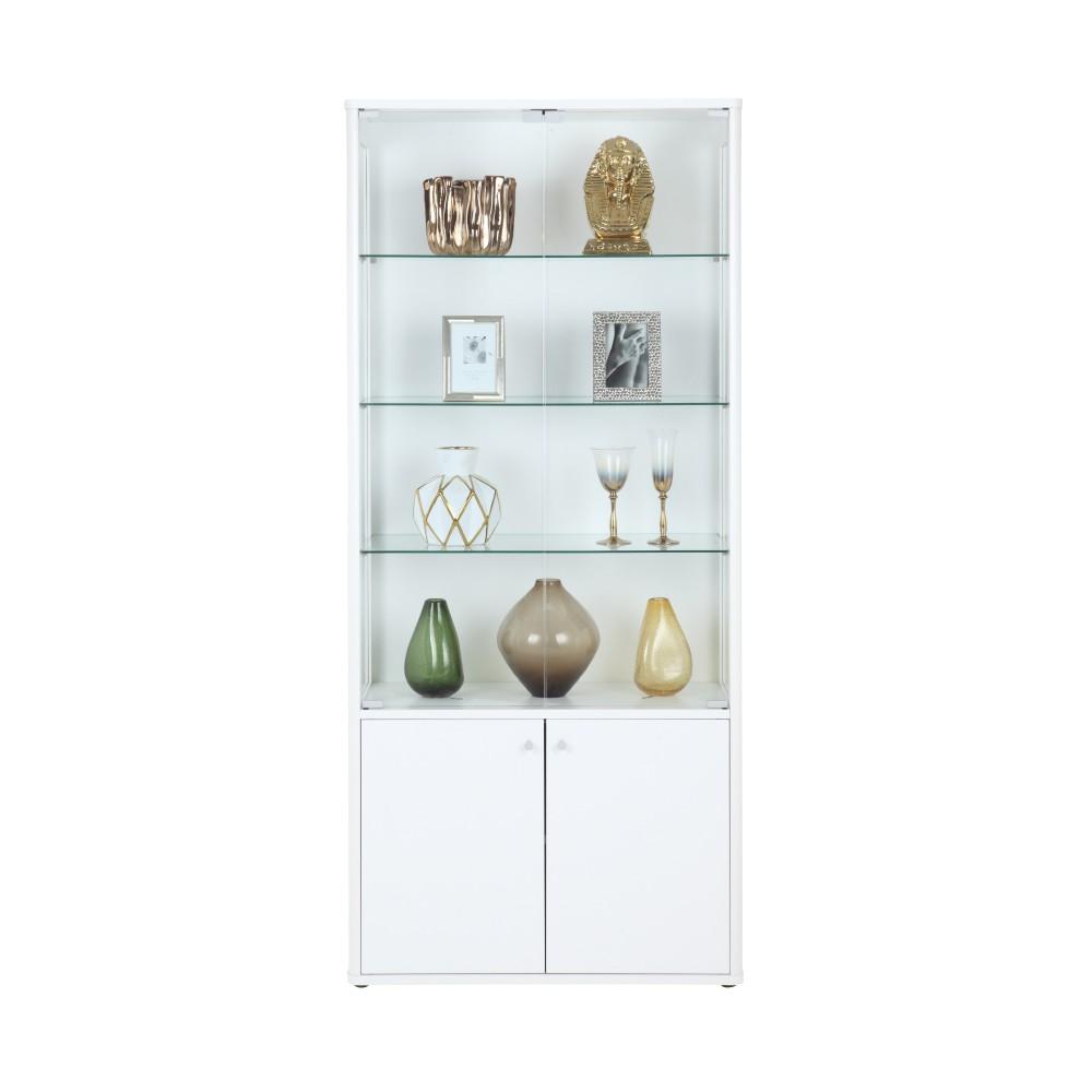 WINNER FURNITURE ตู้โชว์กระจก รุ่น แพชชั่น 80 ซม. สีขาว ซื้อที่ไหนดี