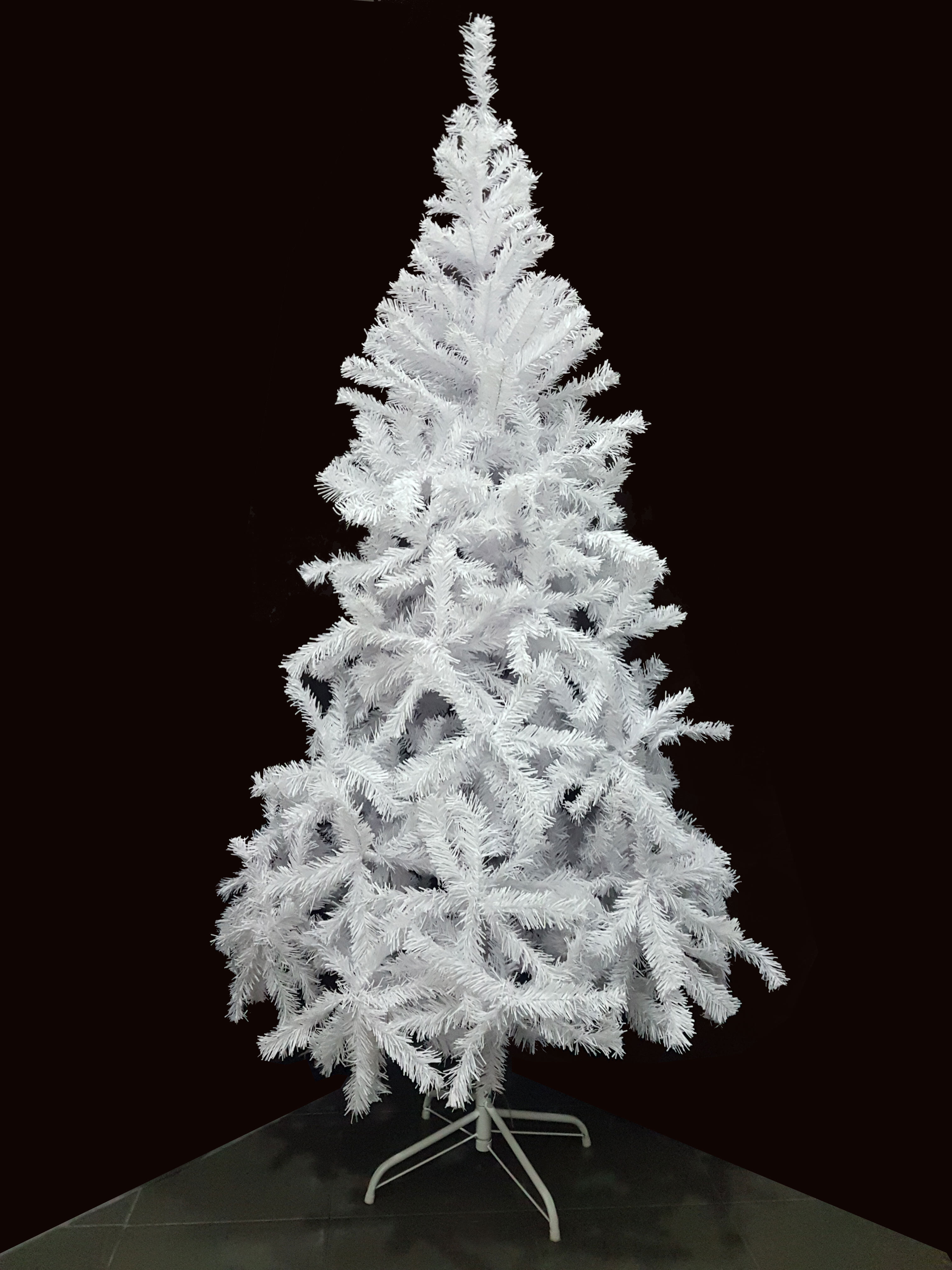 X-Mas ต้นคริสมาสต์ปลอมสีขาวฐานเหล็ก ต้นคริสต์มาสขนาดเล็ก ต้นคริสมาสปลอมชนิดพุ่มหนา ขนาด1.8เมตร/6ฟุต   6'/ 1.8M Medium-sized WHITE Christmas Tree