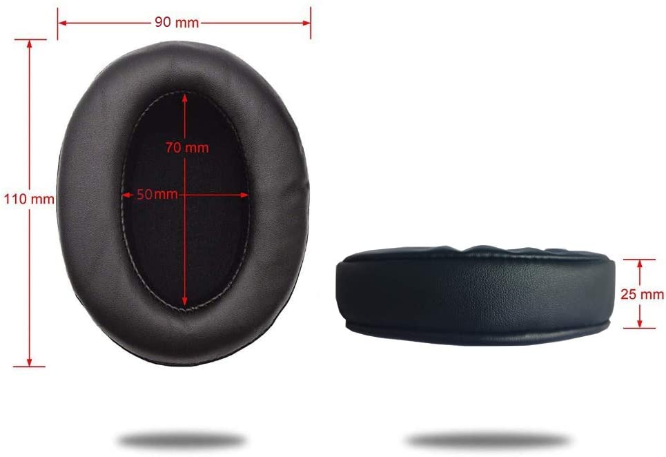 Replacement Ear Cushions Ear Pads Memory Foam Leather Earpads for ATH