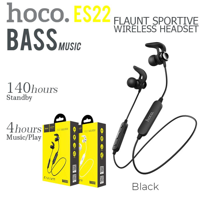 hoco. ES22 Flaunt Wireless headset sportive earphones with micหูฟังกีฬาไร้สาย V4.2 พร้อม mic