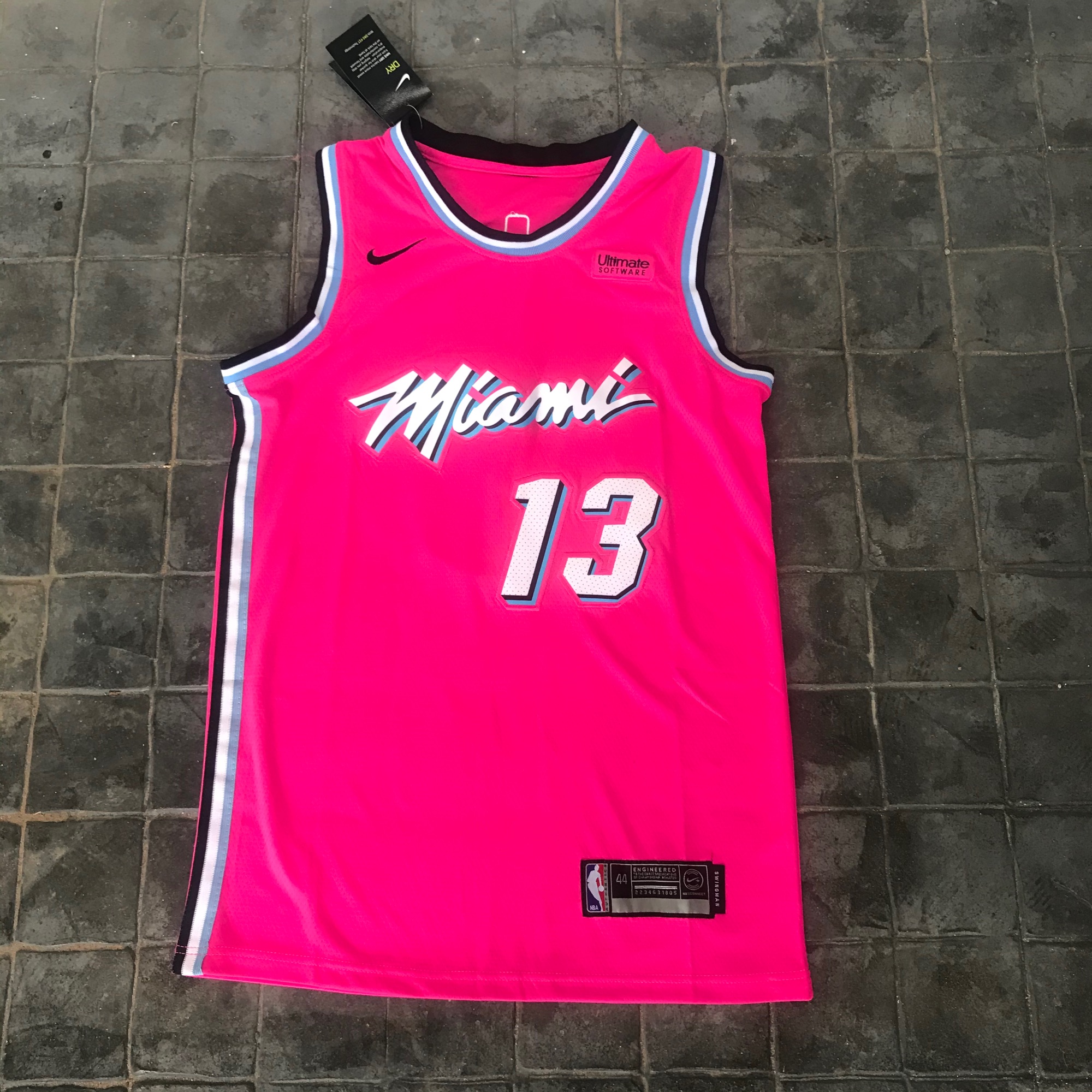เสื้อบาสเกตบอลbasketball.jerseys(พร้อมจัดส่ง)#Heat.Miami.13.ADEBAYO.(pink)