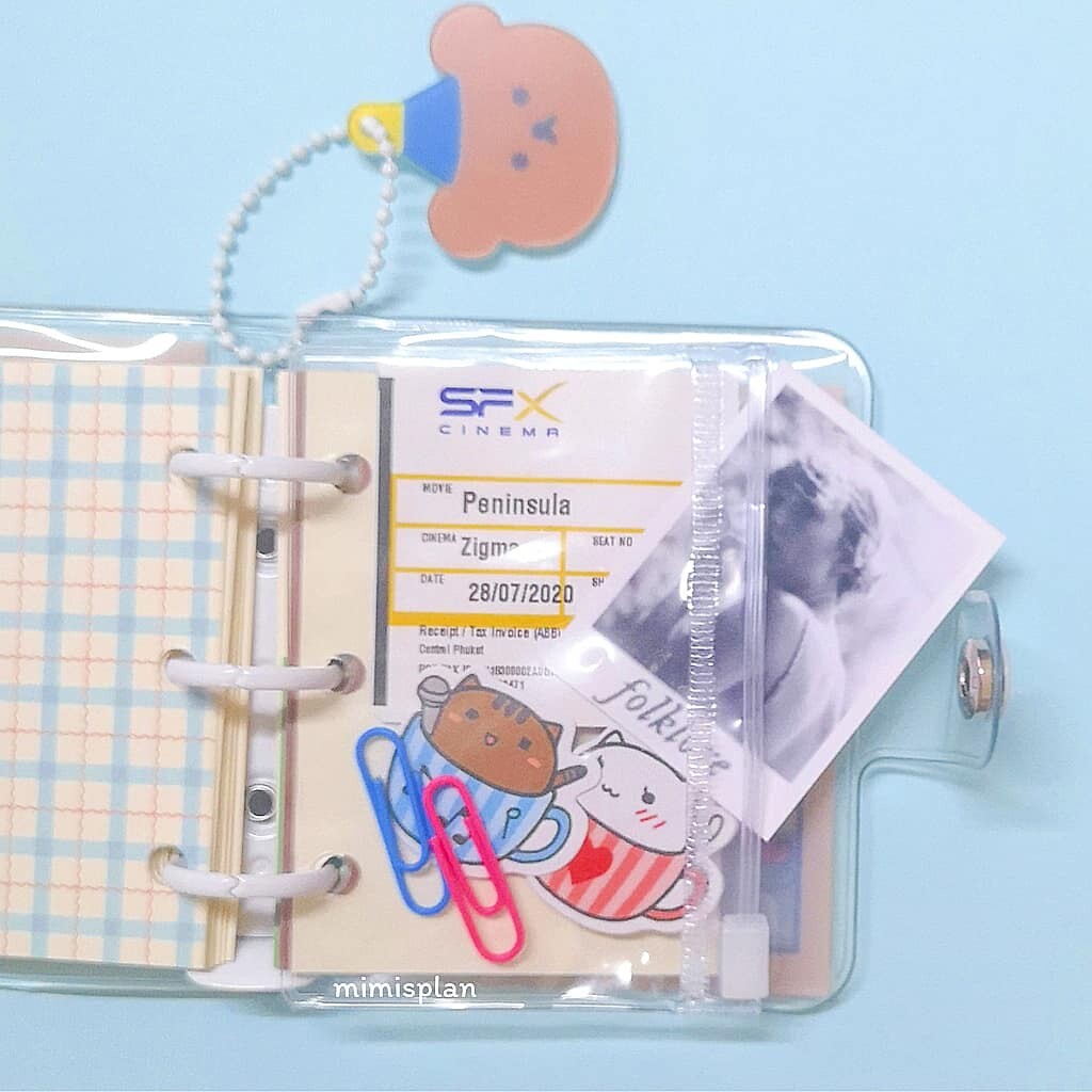 ซองเก็บของ 3 รู Mini Pocket 👛 ซองซิป ซองการ์ด 3 Holes Transparent PVC Card & Zip Pocket Refill สมุดแพลนเนอร์ แพลนเนอร์ by mimisplan