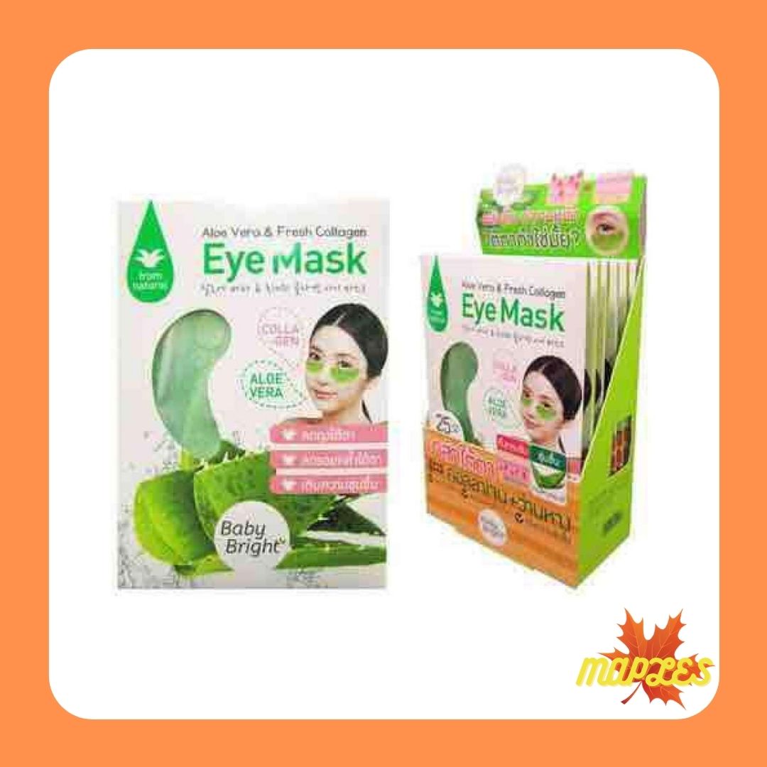 Baby Bright - Aloe Vera & Fresh Collagen Eye Mask เบบี้ไบรท์ แผ่นเจลมาส์กสำหรับบำรุงใต้ตา  2.5g (1 คู่ )[1กล่องx6คู่]