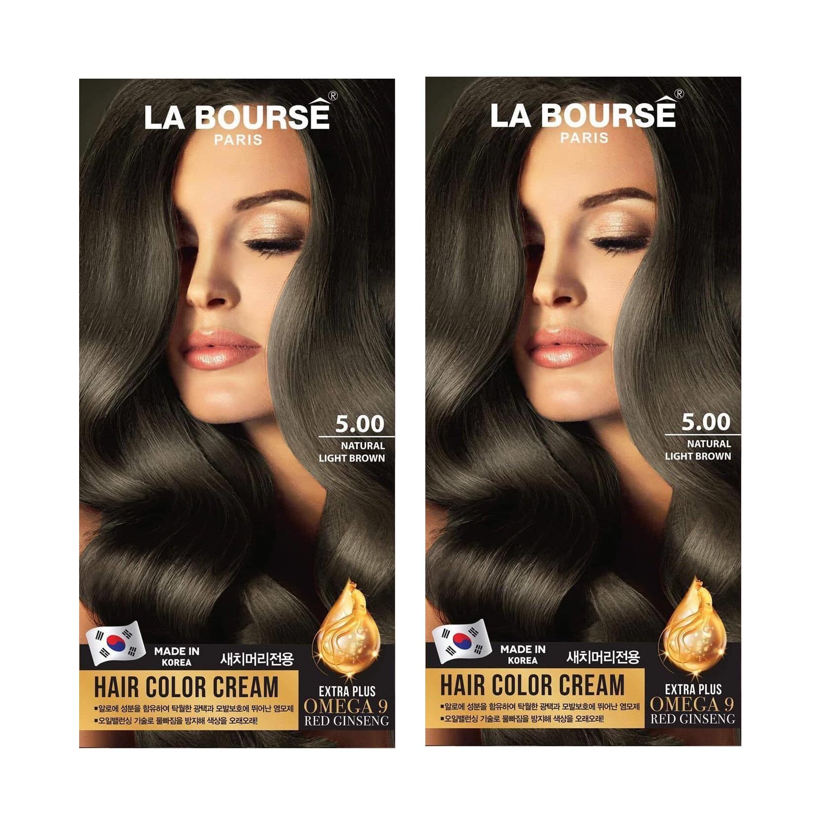 La Bourse Hair Color Cream ครีมเปลี่ยนสีผม ลาบูสส์ ปารีส No 5.00 สี