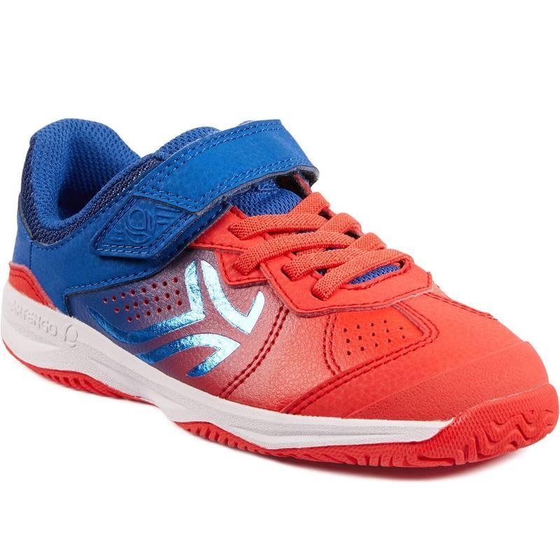 รองเท้าเทนนิสสำหรับเด็กรุ่น TS160 (สีน้ำเงิน/แดง)