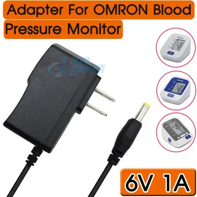 อแดปเตอร์ เครื่องวัดความดันโลหิต Omron Adapter 6V 1000mA 1A AC DC Power Adapter Charger US plug For OMRON Blood Pressure Monitor Series HEM-7121 / HEM-7130 / HEM 8712 / HEM-741C / HEM-746C / HEM-7051-C12