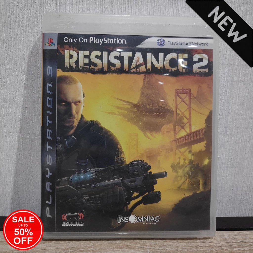 ENGLISH PS3 Resistance 2 PS3 แผ่นเกม มือ 2 แผ่นสภาพดี resistence resist ...