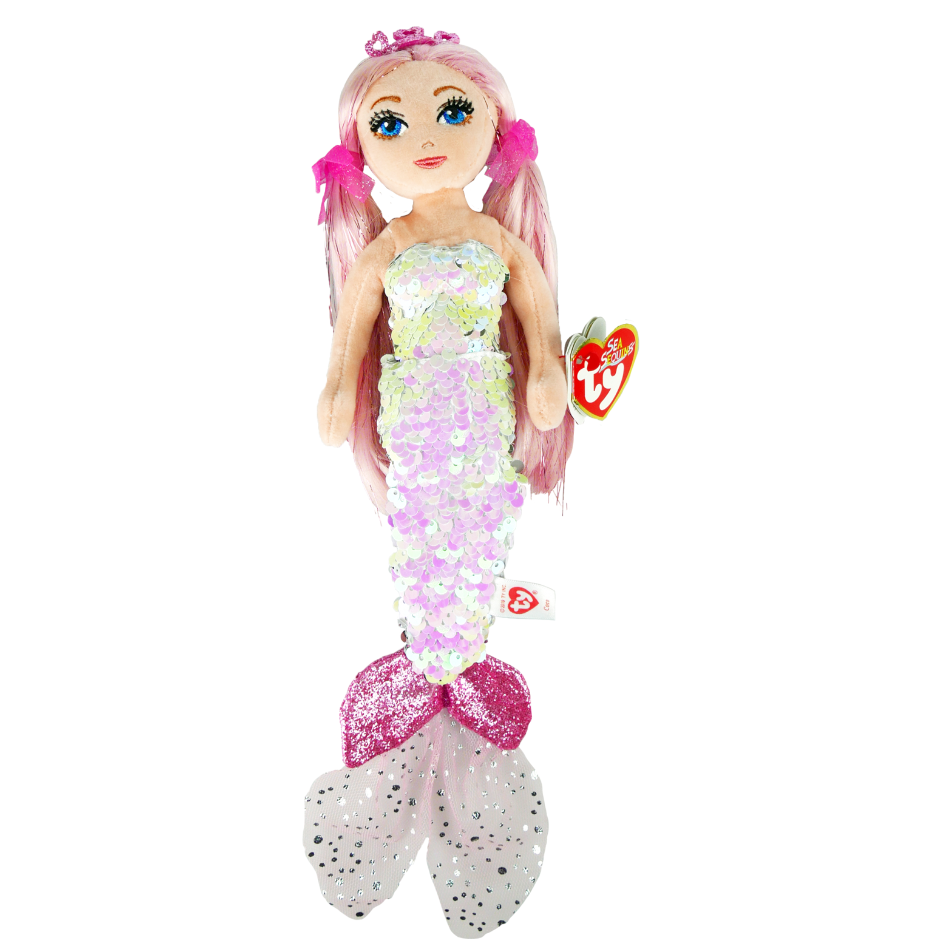 ตุ๊กตา TY Flippables CORA - sequin pink mermaid size regular -NEW