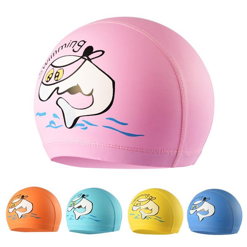 หมวกว่ายน้ำ ลายการ์ตูน โลมา น่ารัก กันน้ำ สำหรับเด็ก