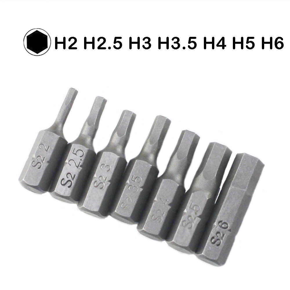 10pcs Hexagon Screwdriver Bit Set 14 Hex Shank 25mm Hex Head Screw