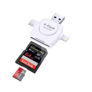 สินค้า iDragon การ์ดรีดเดอร์ 5 in1 OTG card reader,TF, Lightning 8-pin, Micro USB, Type-C with Micro USB Charge