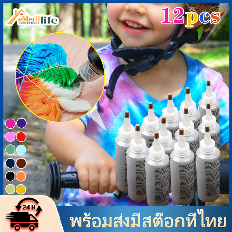 12pcs Craft Colorful Non Toxic Clothing Graffiti Permanent Vibrant
