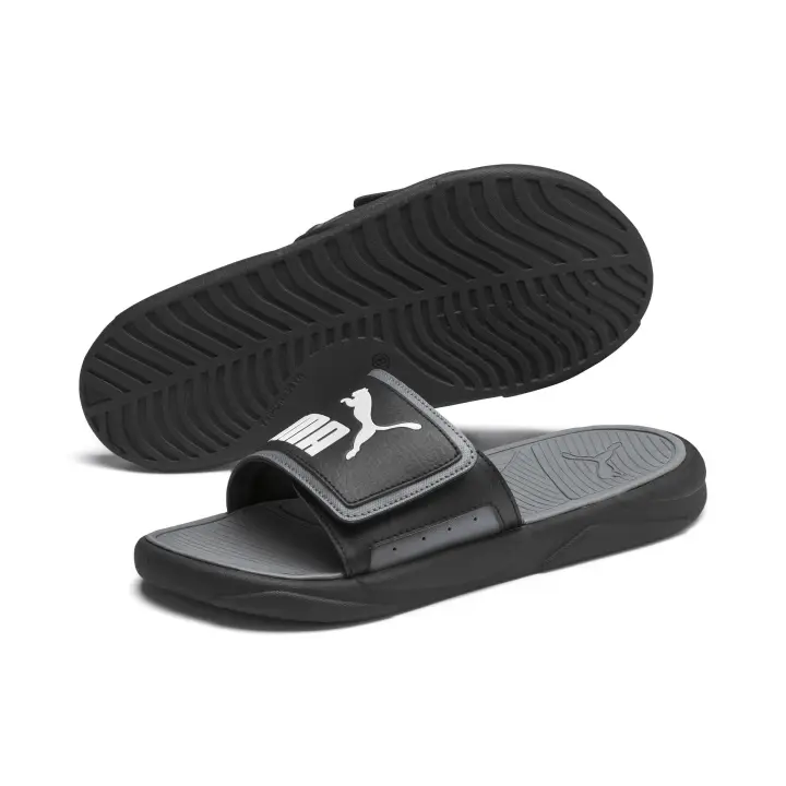 Puma Royalcat Comfort Slides - Black/Castlerock [M] รองเท้าแตะ ชาย พูม่า  แท้ | Lazada.co.th