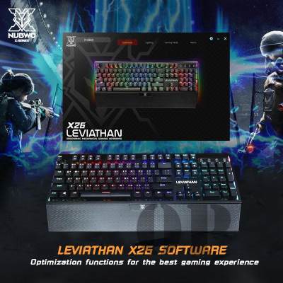 NUBWO X26 LEVIATHAN Opitcal Blue Switch Gaming Keyboard คีย์บอร์ดเกมมิ่ง ปุ่มแมคคานิคอล