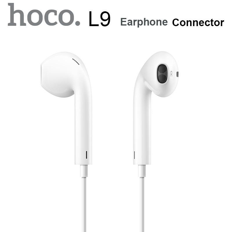 HOCO L9 Earphones Lightning Conector ฟังเพลงได้ คุยโทรศัพท์ได้ ของแท้100%
