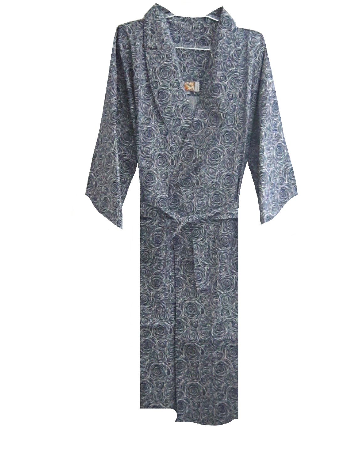 เสื้อคลุมนอน หญิง เสื้อคลุม ทับ ชุดนอน ผู้หญิง เสื้อคลุมชุดนอน ผู้ญิง 100%  ฝ้าย ไซต์ ผญ 4XL ขนาด 4X ใหญ่ ผ้าฝ้าย น้ำเงิน ใหม่ ผลิตในไทย Robe Women