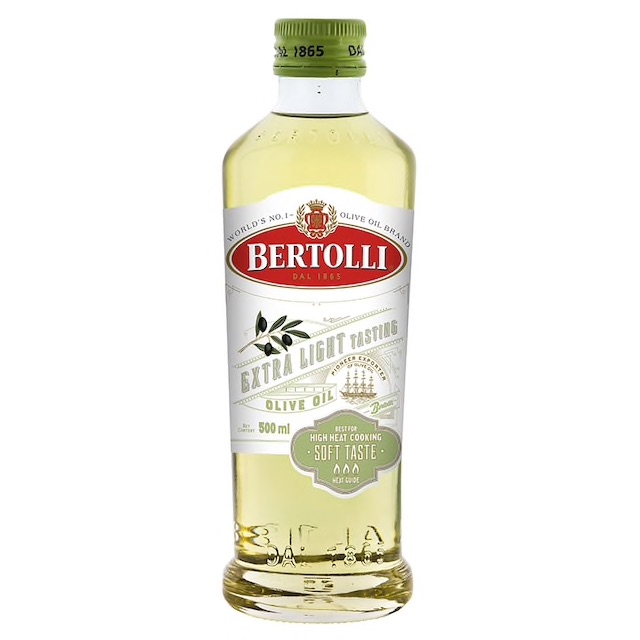 🇮🇹#1 BERTOLLI® Extra Light Tasting Olive Oil Soft Taste 500ml🥑 น้ำมันมะกอก ปราศจากกลิ่น รสชาติกลมกล่อม ใช้ประกอบอาหารที่ใช้ความร้อนสูง🥑