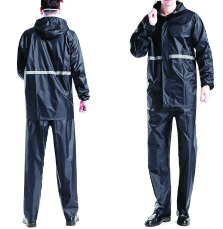 ชุดกันฝน กระดุมหน้า แยกส่วน เสื้อและกางเกง ใช้งานได้ดี แบบหนา เสื้อกันฝนมอเตอร์ไซค์ (ส่งจากไทย) Motorcycle raincoat